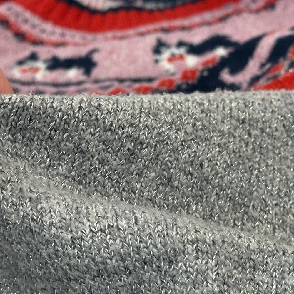 Holiday Time Dog Fair Isle Christmas Ugly Sweater XXL 20 Gray Metallic - Picture 3 of 16
